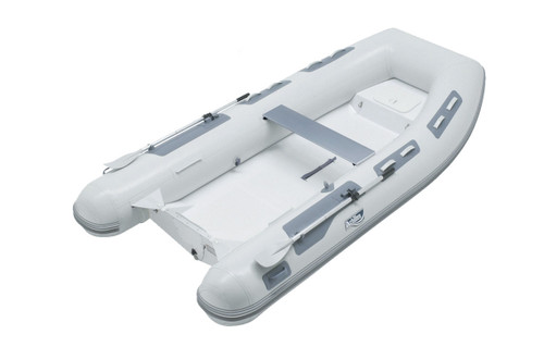 Achilles HB350-DX rigid inflatable boat with oars.