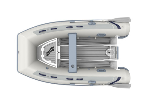Highfield Classic 260 with Light Grey Tubes and White Hull.