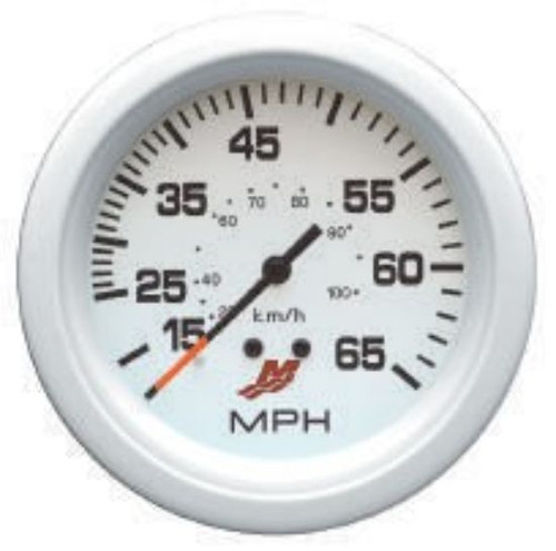 Mercury Speedometer Kit White Face with Black Graduations 10-65 MPH