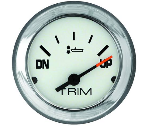 Mercury-Mercruiser 79-8M6020018 Gauge Trim White Face Chrome Bezel