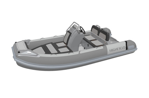 Highfield Sport 390 in dark grey tubes and grey upholstery.