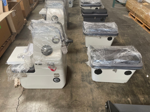 Pre-Rigged Console with Side Seat & Bench Seat with Tilting Backrest Light Grey