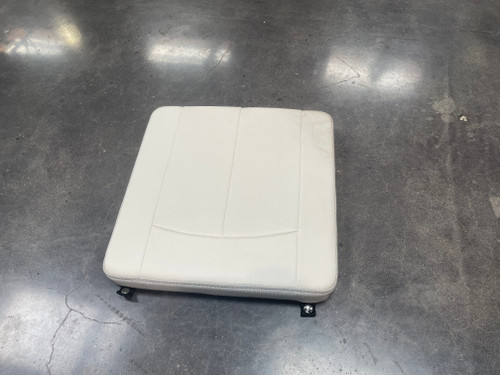 White Upholstered Jump Seat Cushion with Snaps