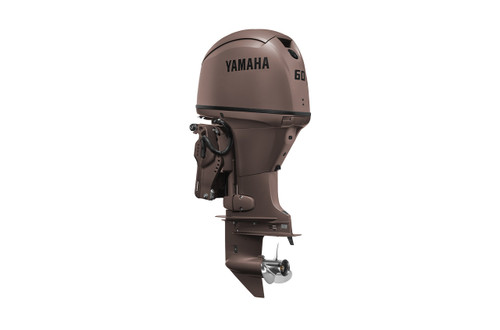 Yamaha 60hp Outboard | Remote Mechanic, Electric Start, 20" Shaft | Matte Brown | F60LC3