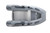 Top view of a Achilles SPD-290E inflatable boat with oars.