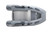 Top vie of a Achilles SPD-330E inflatable boat with oars.