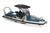 Highfield Adventure 7 with 250hp outboard with white hull, grey tubes, and lagoon blue and black cushions.