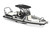 Highfield Adventure 7 with 250hp outboard with white hull, grey tubes, and white and black cushions.
