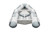 Stern view of a Zodiac Cadet ALU 360 RIB PVC rigid inflatable boat.