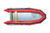 Achilles SG-140 sport utility inflatable boat with red tubes.