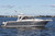 Cutwater 308 Coupe with Twin Yamaha 300hp Outboards profile view.