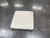 White Upholstered Jump Seat Cushion with Snaps