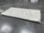 White Upholstered Large Seat Cushion with Snaps Angle