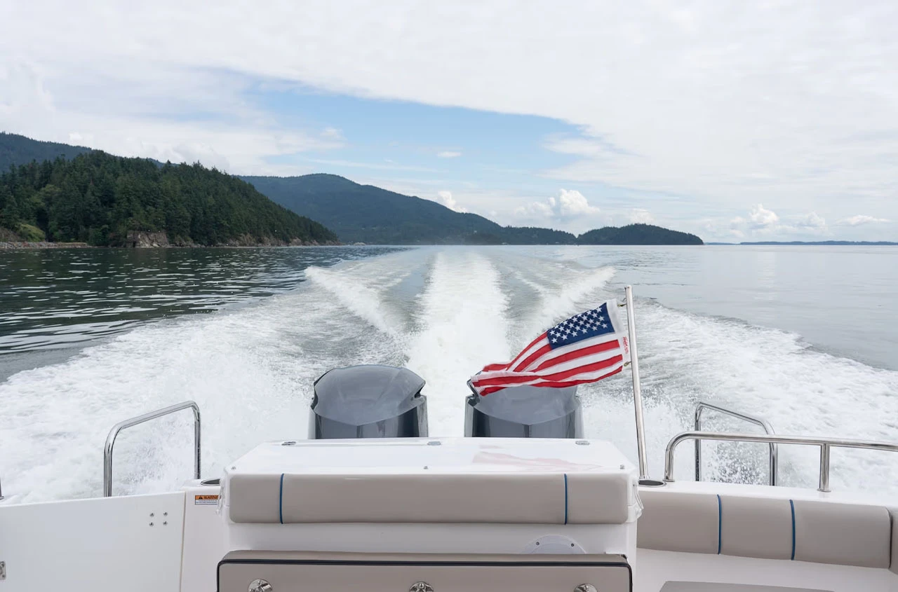 Yamaha Motors on a Cutwater Boat