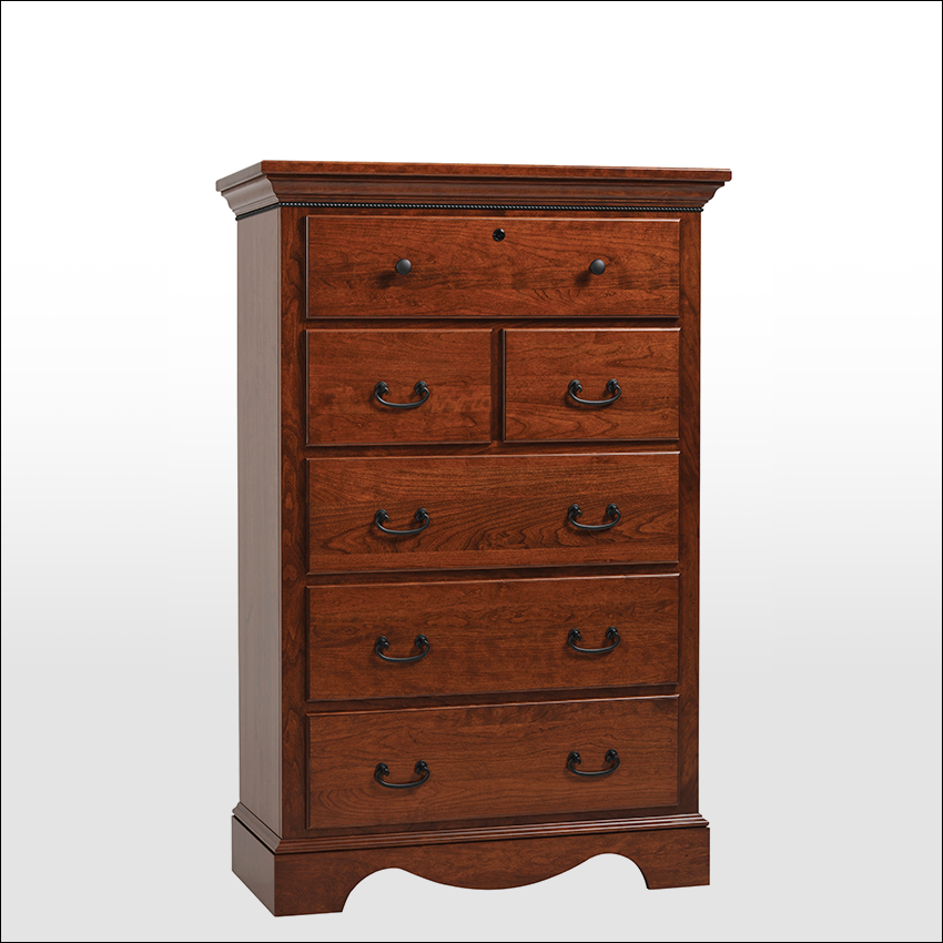 MERLOT #7003, 6-Drawer, Chest of Drawers - Troyer Ridge Furniture