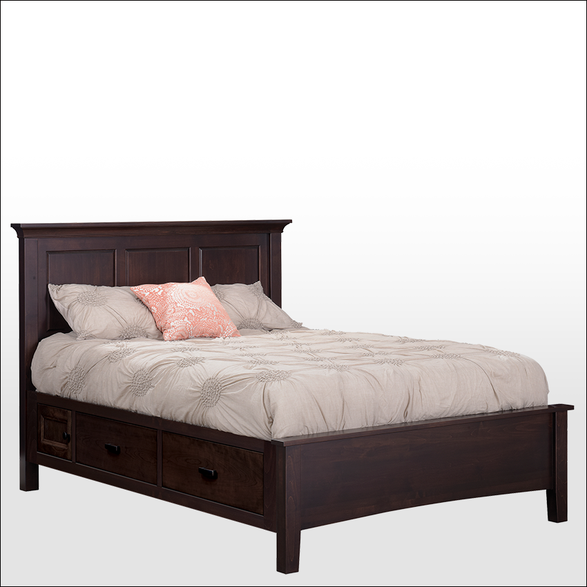 ELLINGTON  #494, Bed w/Side Storage (4 Drawer, 2 Door)