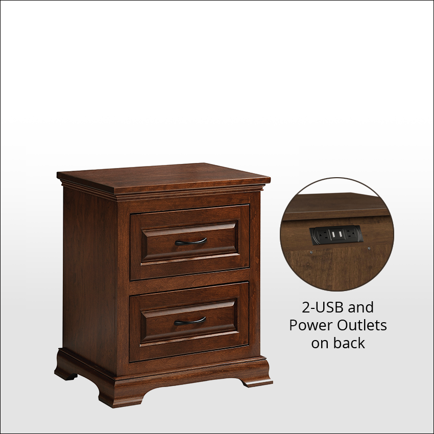 WILKSHIRE  1808, 2-Drawer Nightstand