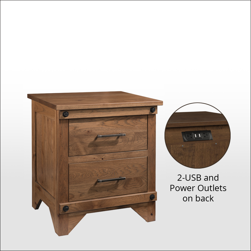 CAMBRIDGE #5808, 2-Drawer Nightstand