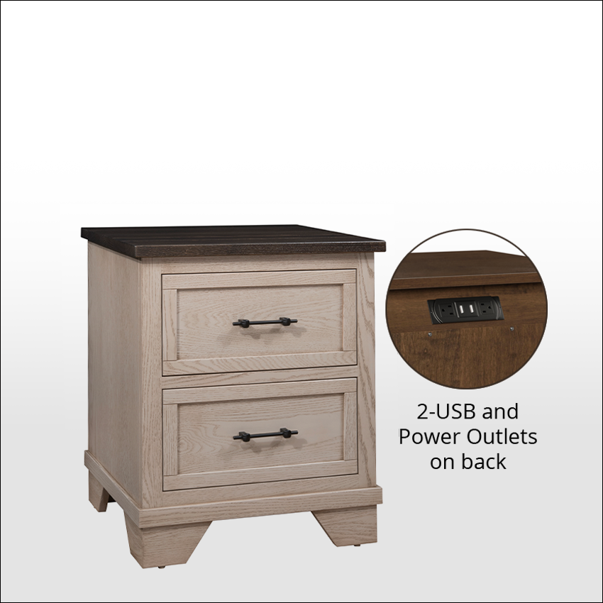 EASY TIMES #9108, 2-Drawer Nightstand