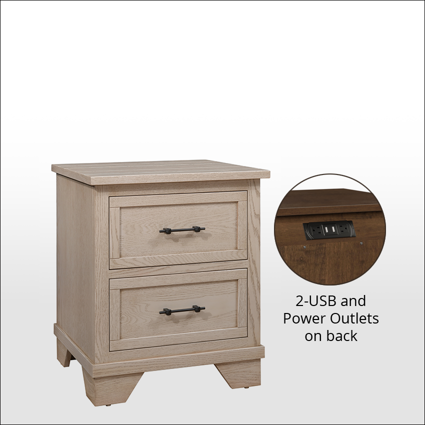 NATALIE COVE #9308, 2 Drawer Nightstand