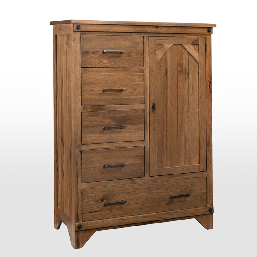 CAMBRIDGE #5803, 5-Drawer/1-Door Gentlemen's Chest