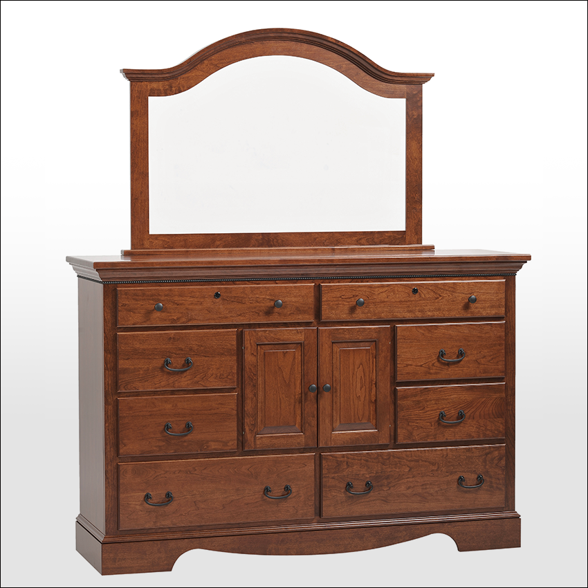 MERLOT  #7002, 8-Drawer/2 Door Dresser