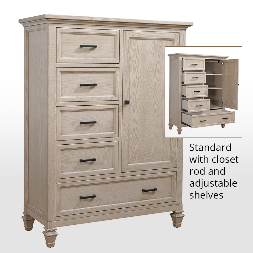 LEGACY VILLAGE #9507, 5 Drawer, 1 Door, Gentlemen's Chest