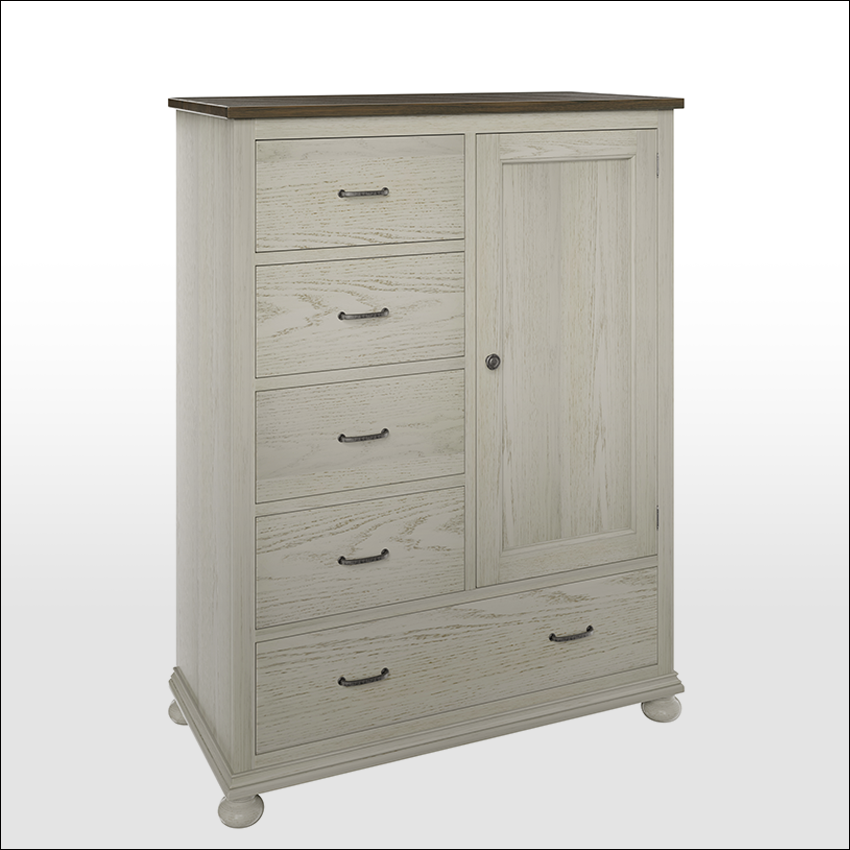 HICKORY GROVE #42071, 5-Drawer/1 Door Gentlemen's Chest