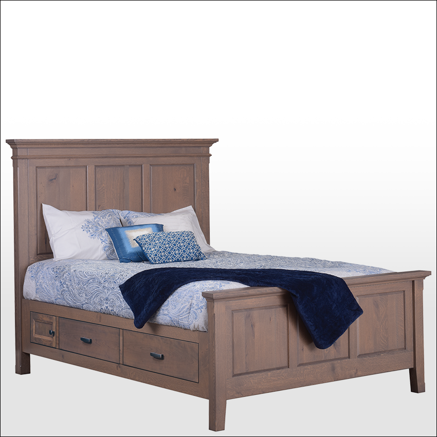 ROCKPORT  #2194, Bed w/Side Storage (4 Drawer, 2 Door)