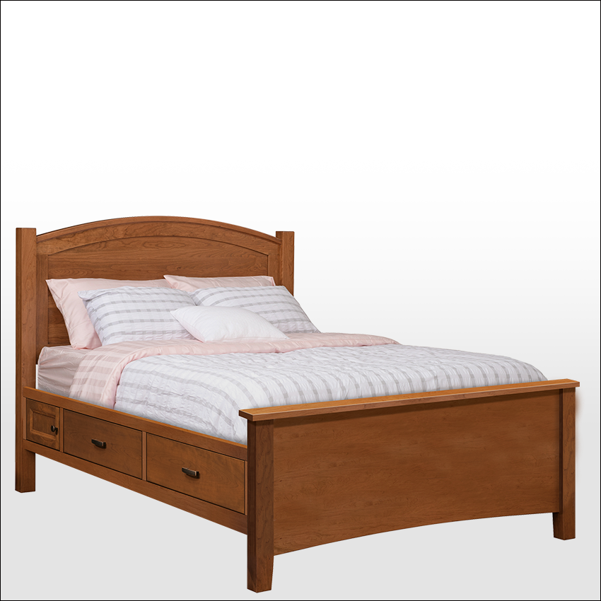 BARRINGTON #2494, Bed w/Side Storage (4 Drawer, 2 Door)