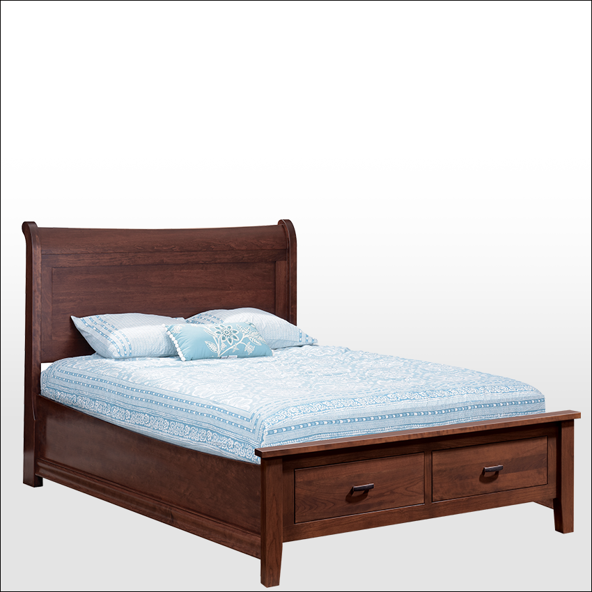 LUXEMBOURG  #6192, Bed w/Footboard Storage (2 Drawer)