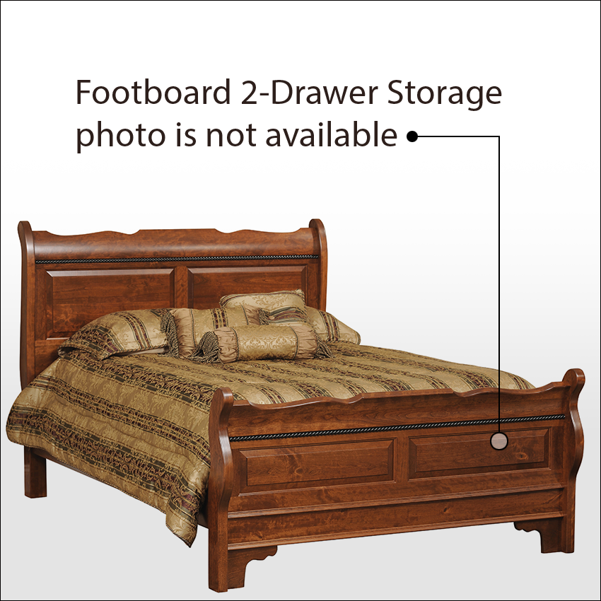 MERLOT  #7092, Bed w/Footboard Storage (2 Drawer)