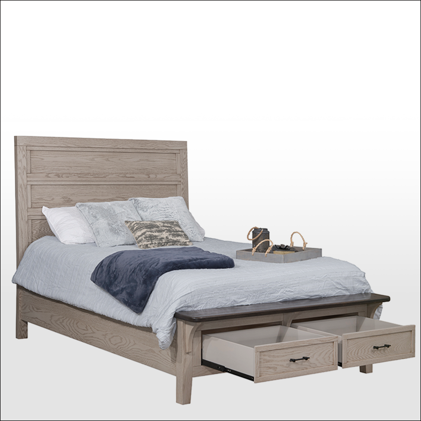 EASY TIMES #9101, Bed w/Footboard Storage (2 Drawer)
