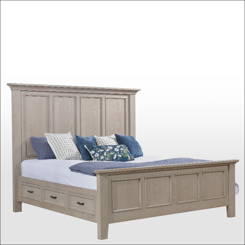 LEGACY VILLAGE #9596, Bed w/Side Storage (4 Drawer, 2 Door)