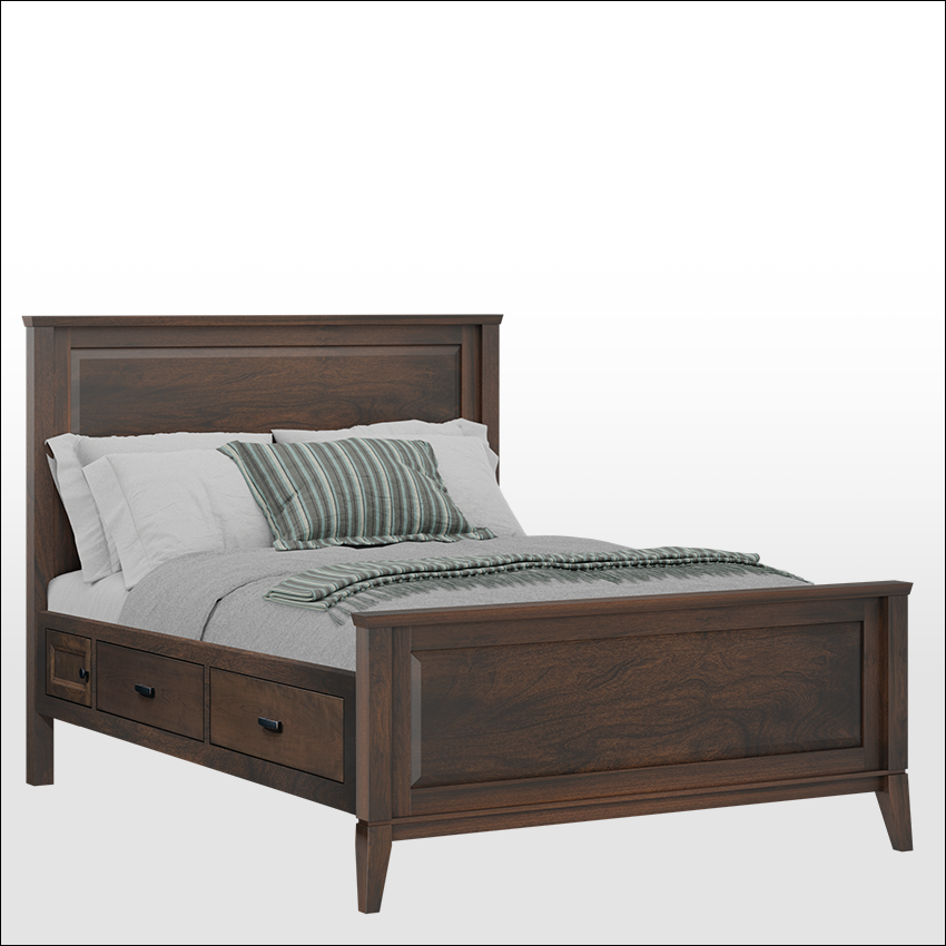 SARATOGA #860294, Bed w/Side Storage (4 Drawer, 2 Door)