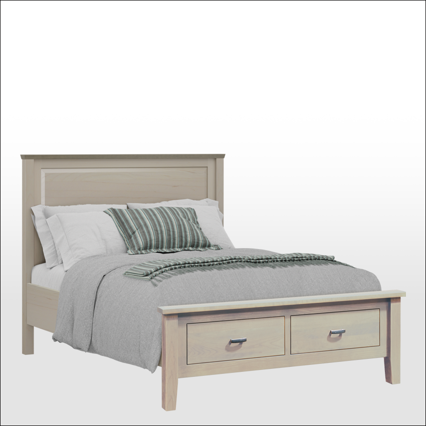 BAY WATCH #860292-2T, Bed w/Footboard Storage (2 Drawer)