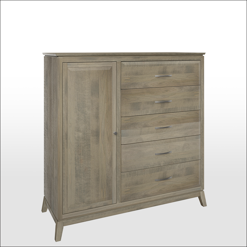 SARATOGA #8607-1, 5-Drawer/1 Door, Gentlemen's Chest