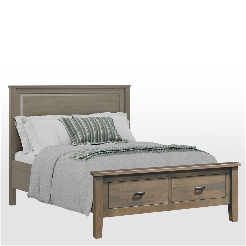 SARATOGA #860292-1, Bed w/Footboard Storage (2 Drawer)