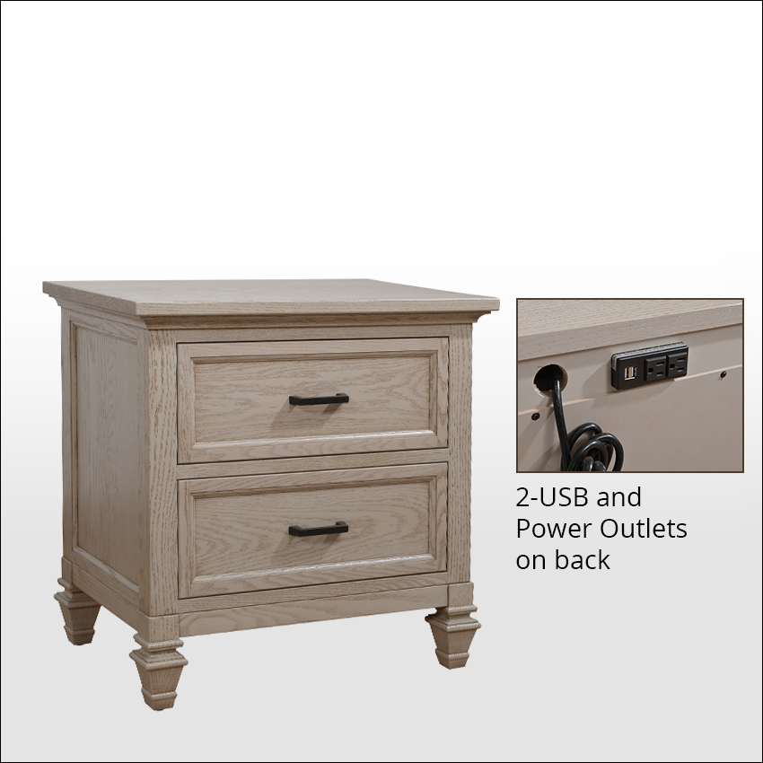 LEGACY VILLAGE #9518, 2-Drawer Bedside Chest