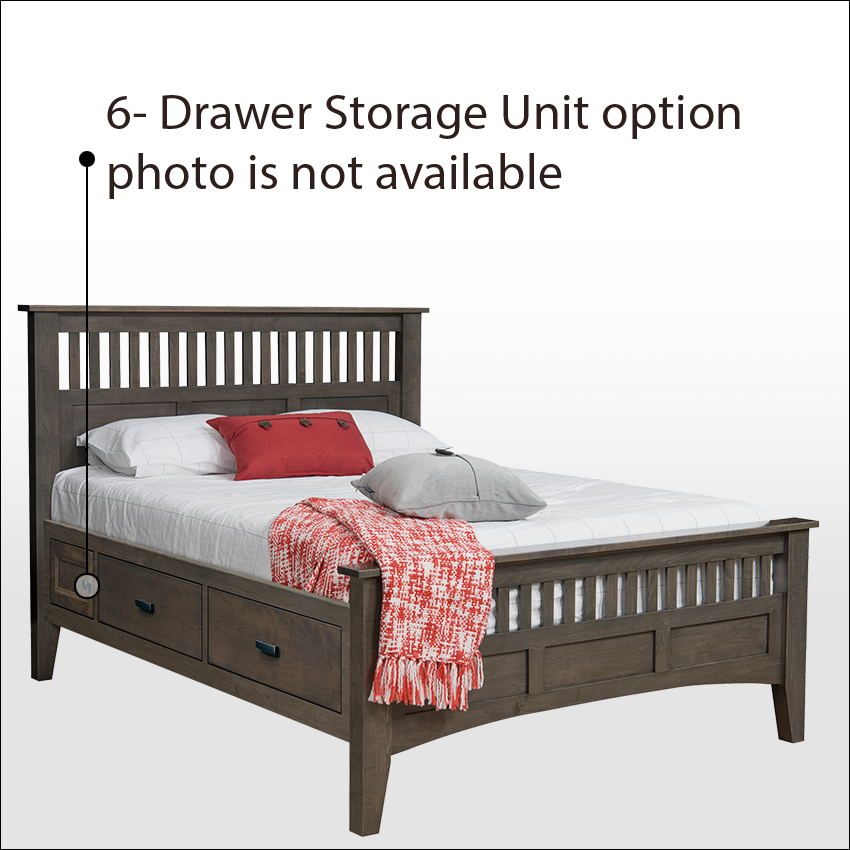 SIESTA CLASSIC #1099-1-6D, Bed w/Side Storage to floor (6 Drawer)