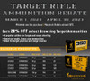 Browning Ammunition - 223 Remington - 55 Grain Full Metal Jacket - 500 Rounds - Brass Case