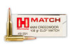 Hornady Match Ammunition - 6 MM Creedmoor - 108 Grain ELD Match - 20 Rounds - Brass Case