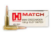 Hornady Match Ammunition - 6 MM Creedmoor - 108 Grain ELD Match - 20 Rounds - Brass Case