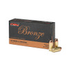 PMC Bronze Ammunition - 40 S&W - 180 Grain Full Metal Jacket Flat Point - 50 Rounds - Brass Case