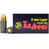 TulAmmo - 9 MM Luger - 115 Grain Full Metal Jacket - 50 Rounds - Steel Case