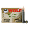 Wolf Military Classic Ammunition - 223 Remington - 62 Grain Full Metal Jacket - 20 Rounds - Steel Case