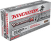 Winchester 22-250 Remington 55 Grain Varmint X - 200 Rounds - Brass Case