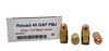 Miwall Reload Ammunition - 45 GAP - 230 Grain Full Metal Jacket - 50 Rounds - Brass Case