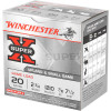 Winchester Super-X Ammunition - 20 Gauge - 2 3/4" - 7/8 Oz. - 7.5 Lead Shot  - 25 Rounds