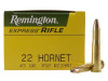Remington Express Rifle Ammunition - 22 Hornet - 45 Grain Pointed Soft Point - 50 Rounds